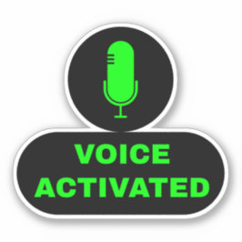 Pegatina Voz negra activada