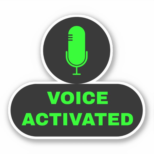 Pegatina Voz negra activada (Anverso)