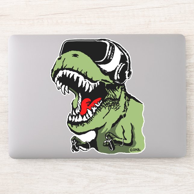 Pegatina VR T-rex (Ordenador)