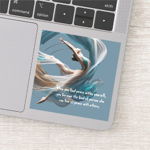 Pegatina Vuelo aéreo Aire Yoga Instructor Pilates Fitness