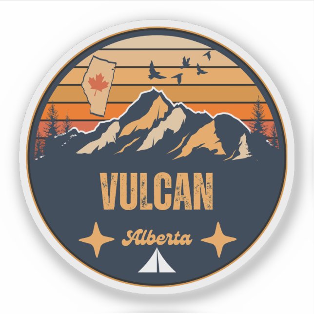 Pegatina Vulcan, Alberta (Anverso)