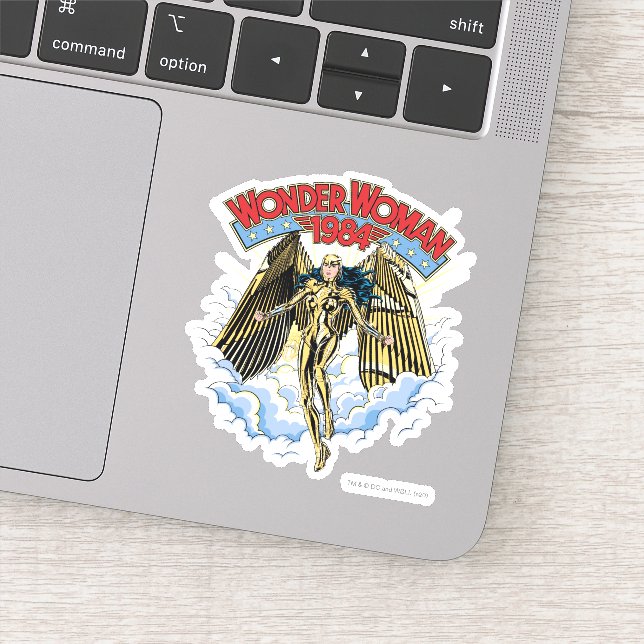 Pegatina W84 | Retro Comic Gold Armor Mujer Maravilla (Detalle)