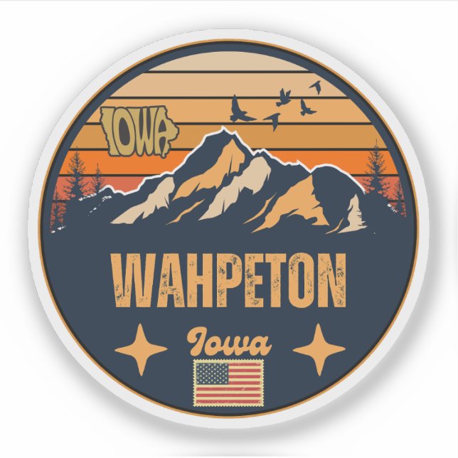 Pegatina Wahpeton, Iowa (Anverso)