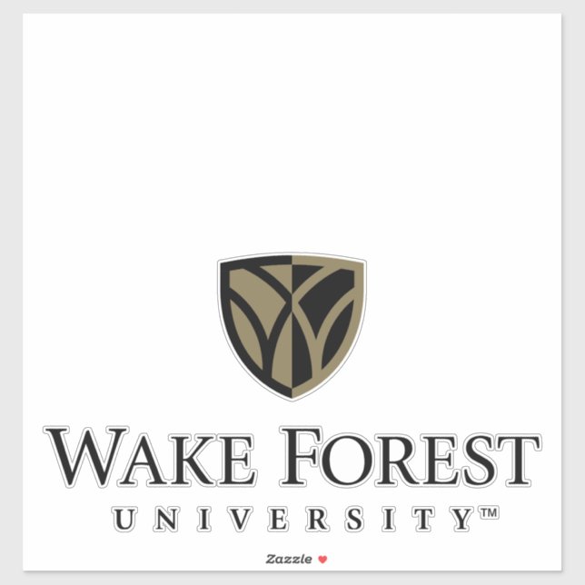 Pegatina Wake Forest University Wordmark (Hoja)