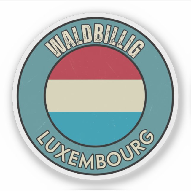 Pegatina Waldbillig, Luxemburgo (Anverso)