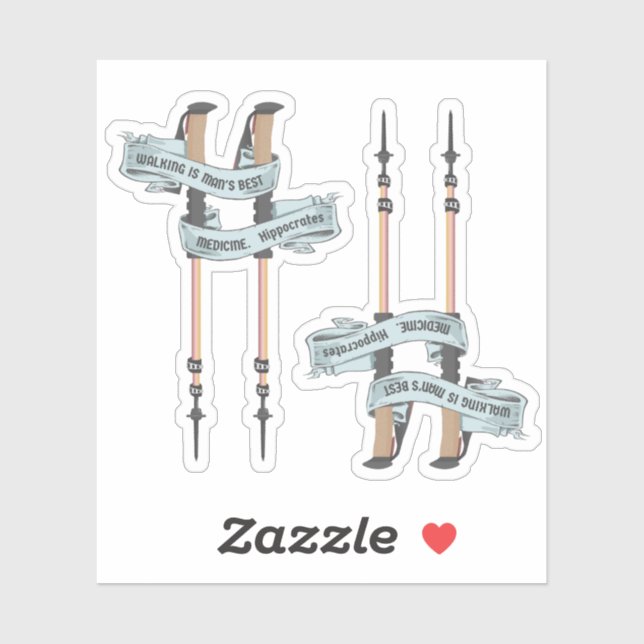 Pegatina walking is the best medic Hippocrates hiking pulse (Hoja)