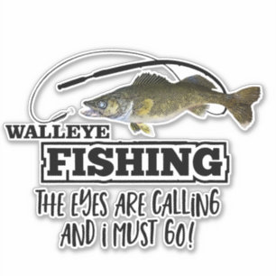 Pegatina Walleye Pesca Cita Deportes Pescados al aire libre