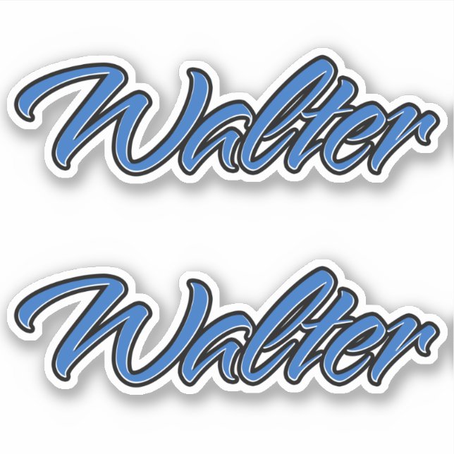 Pegatina Walter Name blue Aufkleber Sticker Stickerset (Anverso)