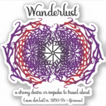 Wanderlust Texto gráfico Arte Mandala + Significad