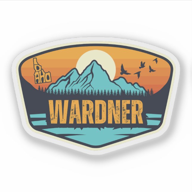 Pegatina Wardner, Idaho (Anverso)