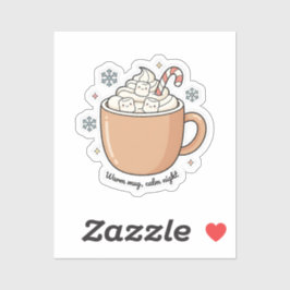 Pegatina Warm Mug Calm Night Sticker | Cozy Winter Sticker 