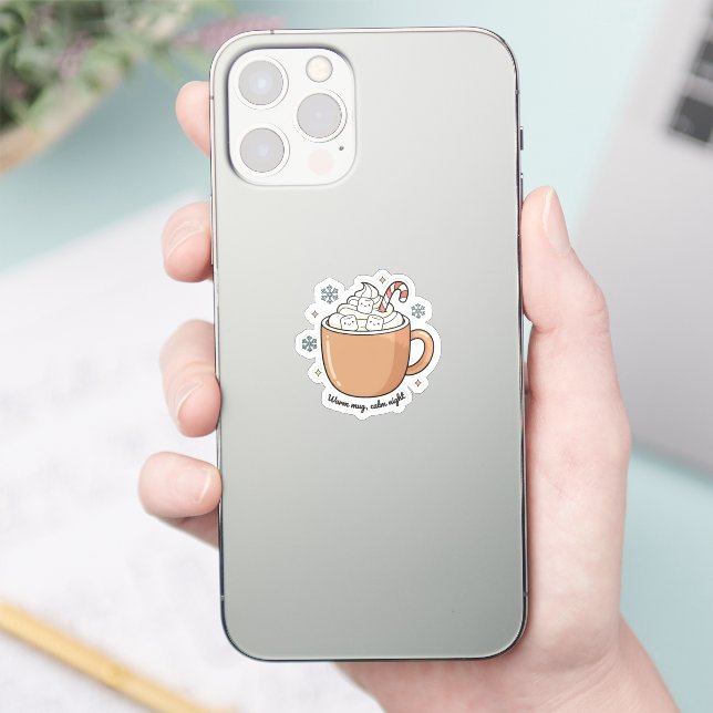 Pegatina Warm Mug Calm Night Sticker | Cozy Winter Sticker  (Teléfono)