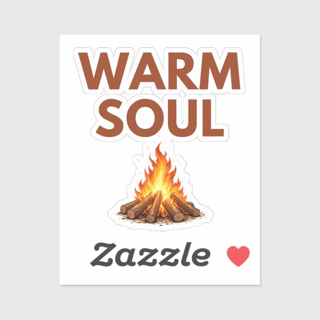 Pegatina Warm Soul Minimal Flame Vinyl Sticker (Hoja)