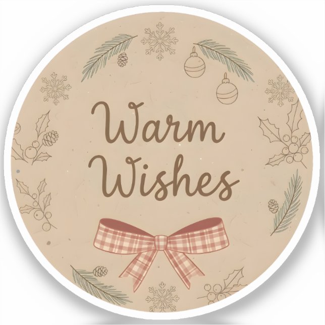 Pegatina Warm Wishes (Anverso)