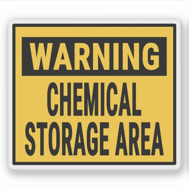 Pegatina Warning Chemical Storage Area (Anverso)