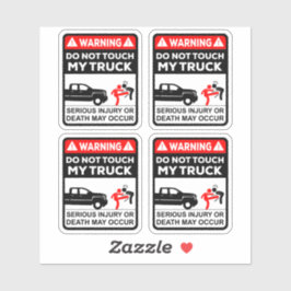 Pegatina Warning Do Not Touch My Truck Vinyl Stickers