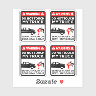 Pegatina Warning Do Not Touch My Truck Vinyl Stickers