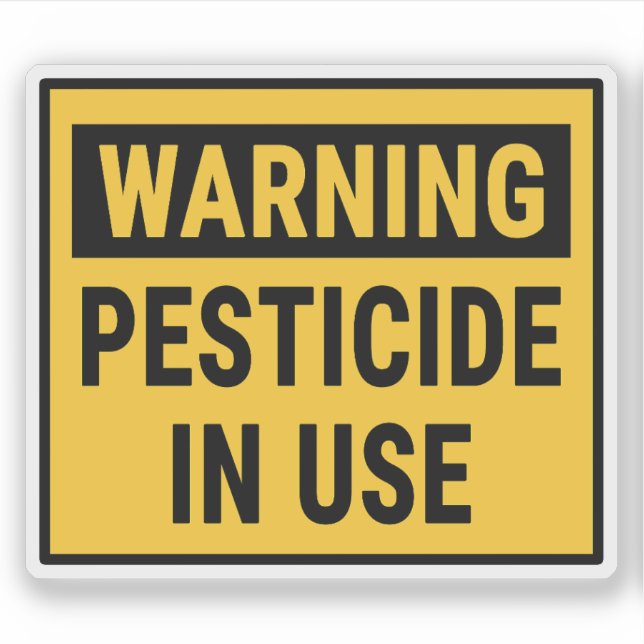 Pegatina Warning Pesticide In Use  (Anverso)