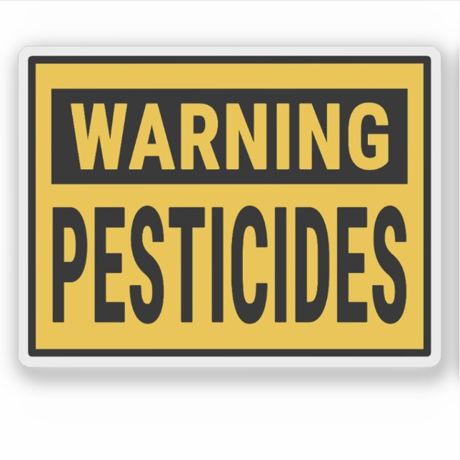 Pegatina Warning Pesticides  (Anverso)