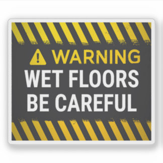 Pegatina Warning Wet Floors Be Careful