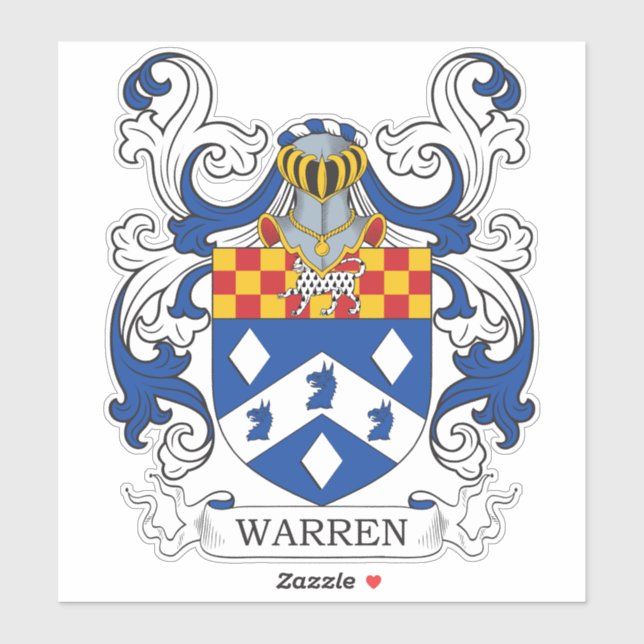Pegatina Warren Family Crest (Hoja)