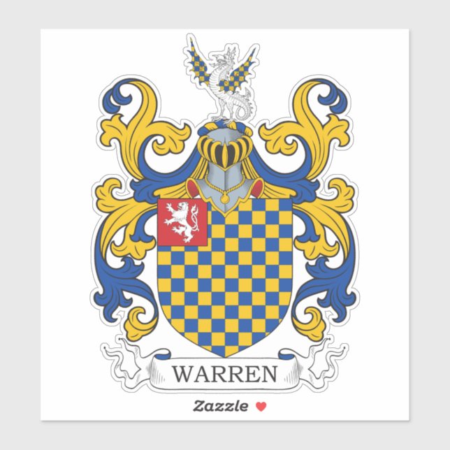 Pegatina Warren Family Crest (Hoja)