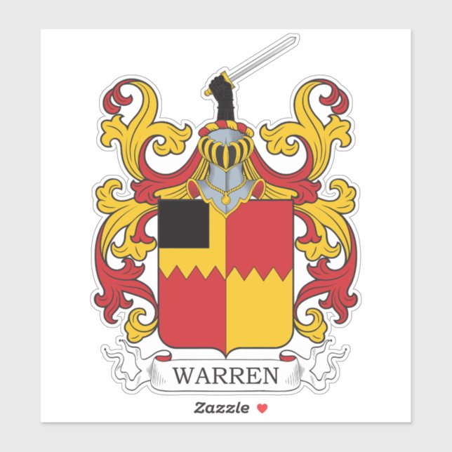Pegatina Warren Family Crest (Hoja)