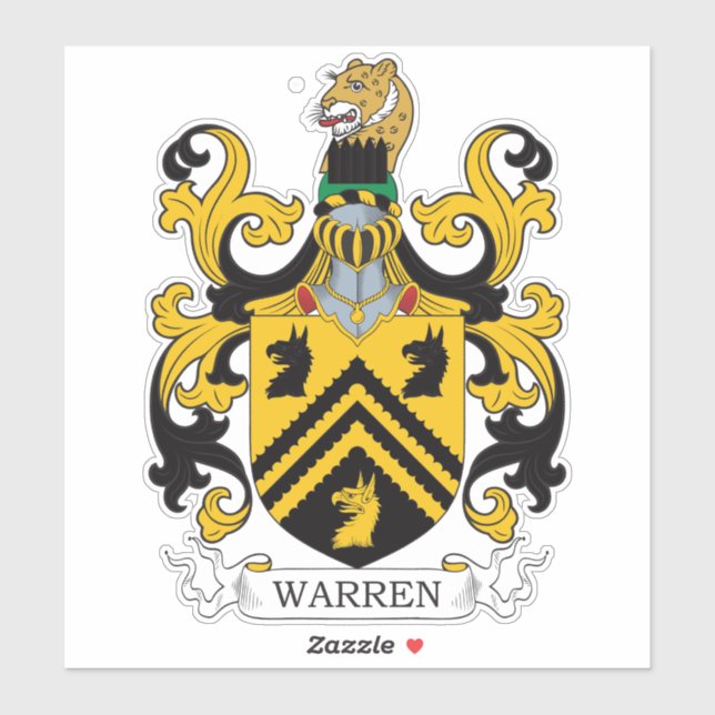 Pegatina Warren Family Crest (Hoja)