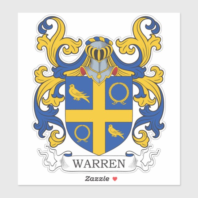 Pegatina Warren Family Crest (Hoja)