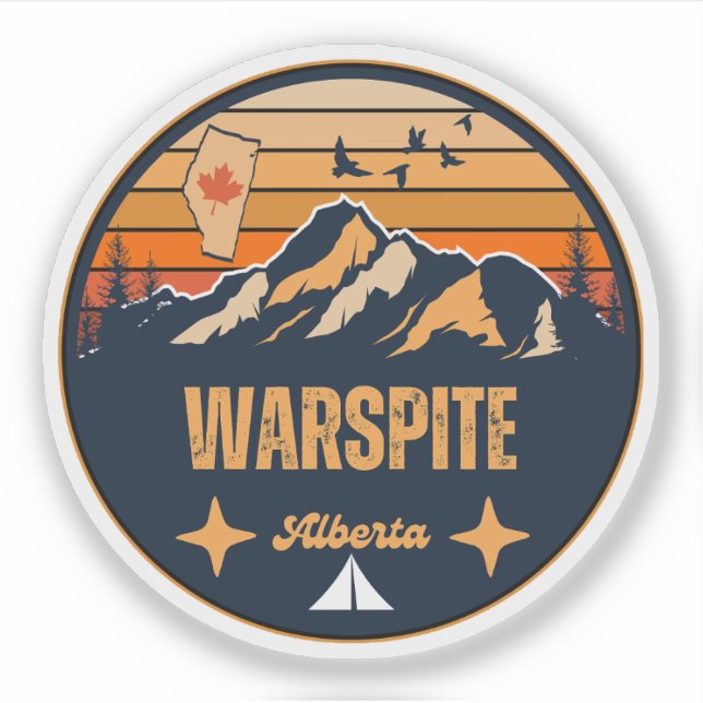 Pegatina Warspite, Alberta (Anverso)