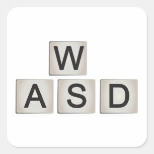 Pegatina WASD - Teclado retro