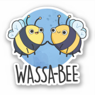 Pegatina Wassabee Funny Wasabi Bee Pun