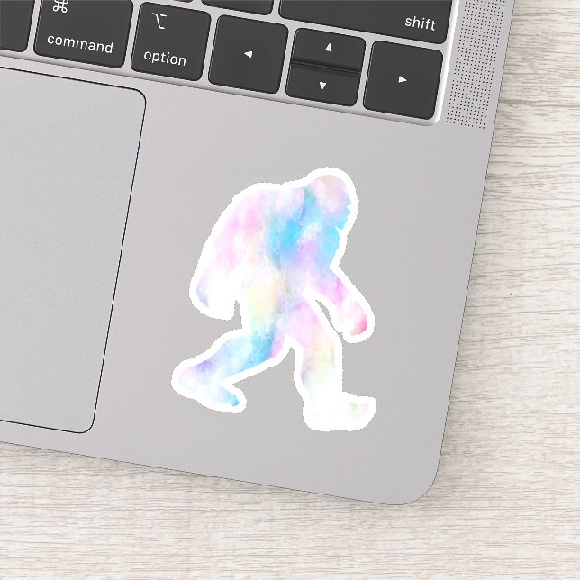 Pegatina Watercolor Bigfoot (Detalle)