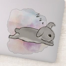 Pegatina Watercolor bunny zzz
