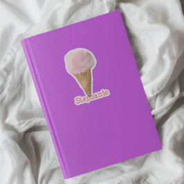 Pegatina Watercolor Fresa Crema de Hielo Personalizado