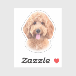 Pegatina Watercolor Goldendoodle