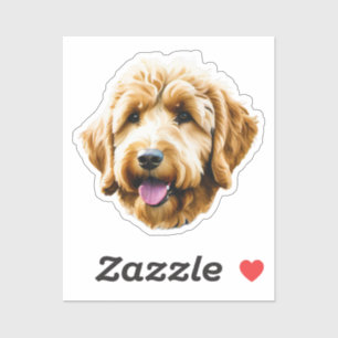Pegatina Watercolor Goldendoodle