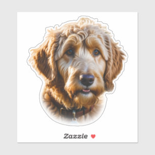 Pegatina Watercolor Goldendoodle