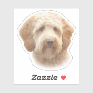 Pegatina Watercolor Goldendoodle