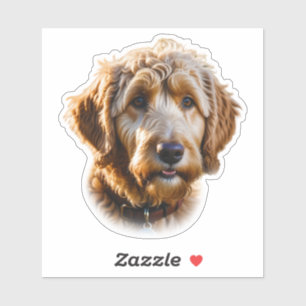Pegatina Watercolor Goldendoodle