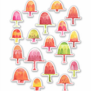 Pegatina Watercolor Jellies Arte de comida