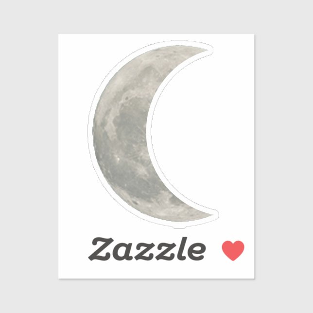 Pegatina Watercolor Moon Outer Space Birthday Party Favor (Hoja)