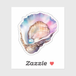 Pegatina Watercolor Oyster
