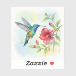 Pegatina Watercolor Small Hummingbird