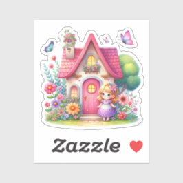 Pegatina Watercolor Spring Baby Fairy