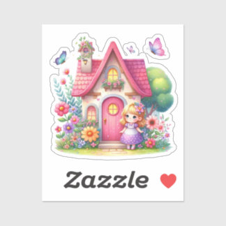 Pegatina Watercolor Spring Baby Fairy
