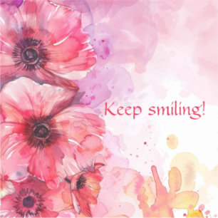 Pegatina Watercolor Vibrante floral