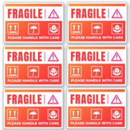 Pegatina Waterproof Fragile Stickers (Handle with Care)