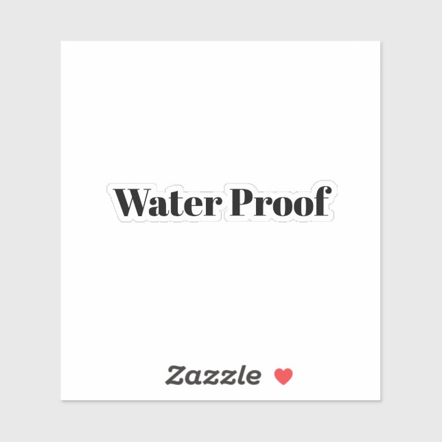 Pegatina Waterproof Splash Free Package Label Black White (Hoja)