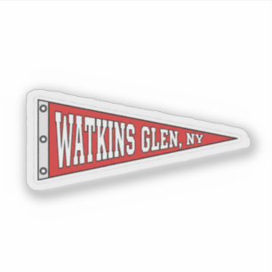 Pegatina Watkins Glen, Nueva York - banderín